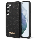 GUHCS23SHGGSHK - Coque Galaxy S23 Guess série Glitter avec paillettes coloris noir