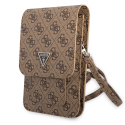 GUWBP4TMBR - Sacoche Guess Logo triangle à bandoulière coloris marron