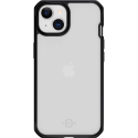 ITHYBRIDSOLIDIP14BK - Coque renforcée iPhone 14 Hybrid-Solid R contours noirs dos transparent