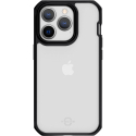 ITHYBRIDSOLIDIP14PBK - Coque renforcée iPhone 14 Pro Hybrid-Solid R contours noirs dos transparent