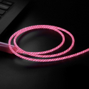 LEDCABLUMICP - Câble lumineux rose LedWood prise micro-USB