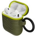 LIFE-AIRPODVERT - Coque antichoc LIFEPROOF pour boitier Apple Airpods coloris vert avec mousqueton