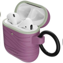 LIFE-AIRPODVIOLET - Coque antichoc LIFEPROOF pour boitier Apple Airpods coloris violet avec mousqueton
