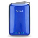 MILICRYSTALPLUSLEU - Batterie externe Mili Crystal Plus de 2600 mAh coloris bleu glossy