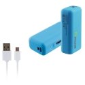 MUCHP0049BLEU - Batterie Muvit PowerBank 2600 mAh coloris bleu avec câble micro USB
