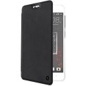 MUFLC0007-DES825 - Etui HTC Desire 825 et Desire 10 LifeStyle de Muvit Folio-Case rabat noir et dos crystal