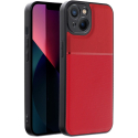 NOBLEROUGE-IP13MINI - Coque iPhone 13 Mini antichoc coloris rouge avec contour souple antichoc