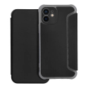 PIANO-IP14NOIR - Etui type folio (rabat) + coque antichoc pour iPhone 14 noir avec rabat latéral noir