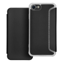 PIANO-IP8NOIR - Etui type folio (rabat) + coque antichoc pour iPhone 7/8/SE(2020/22) avec rabat latéral noir