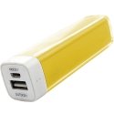POWERBANK2200CRYSJAUNE - Batterie Power Bank 2200mAh pour iPhone et smartphone coloris jaune