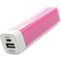 POWERBANK2200CRYSROSE - Batterie Power Bank 2200mAh pour iPhone et smartphone coloris rose