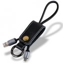 REMAX-WESTERNMICRO - Câble micro-USB porte-clés noir avec mousqueton métal