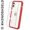 RHINO-MODNXMAGIP13ROU - Coque RhinoShield Mod-NX MagSafe pour iPhone 13 coloris rouge dos transparent