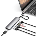 SATECHI-SCMA2M - Satechi Adaptateur Type-C Space V2 Multiport HDMI 4K gris foncé