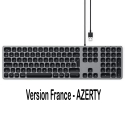 SATECHI-ST-AMWKM-FR - Clavier filaire AZERTY en USB pour Apple gris sidéral de SATECHI