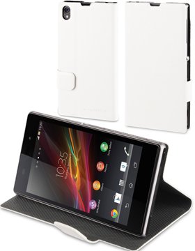 SESTS0006-Z1 - Etui Sticky Slim Stand rabat latéral Sony Xperia Z1 SESTS0006