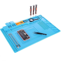 TAPIS-ESD45X30 - Tapis de travail anti-statique avec rangements outils et visserie 45x30 cm