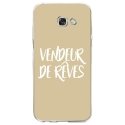 TPU0A52017VENDREVETAUPE - Coque souple pour Samsung Galaxy A5-2017 SM-A520F avec impression Motifs vendeur de rêves taupe