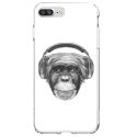 TPU0IP7PLUSVIEUSINGECASQ - Coque souple pour Apple iPhone 7 Plus avec impression Motifs singe avec casque