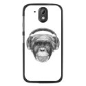 TPU1DES526VIEUSINGECASQ - Coque souple pour HTC Desire 526 avec impression Motifs singe avec casque