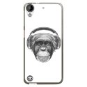 TPU1DES530VIEUSINGECASQ - Coque souple pour HTC Desire 530 avec impression Motifs singe avec casque