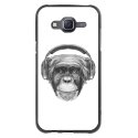 TPU1GALJ5VIEUSINGECASQ - Coque souple pour Samsung Galaxy J5 SM-J500F avec impression Motifs singe avec casque