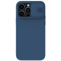 TPUCAMSHIELD-IP14PMAXBLEU - Coque CamShield Silicone iPhone 14 Pro Max protection appareil photo coulissante coloris bleu foncé