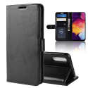 WALLET-A70NOIR - Etui Galaxy A70 noir rabat latéral logements cartes fonction stand