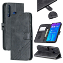 WALLET-HONOR20LITE - Etui Honor 20 Lite rabat latéral noir logements cartes fonction stand