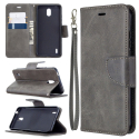 WALLET-NOKIA13GRIS - Etui Nokia 1.3 type portefeuille gris avec logements cartes