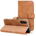 WALLTENDER-A03SCAMEL - Etui type portefeuille Galaxy A03s camel avec rabat latéral fonction stand