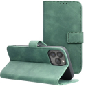 WALLTENDER-IP13PMAXVERT - Etui type portefeuille iPhone 13 Pro Max vert avec rabat latéral fonction stand