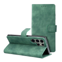 WALLTENDER-S23ULTRAVERT - Etui type portefeuille Galaxy S23 Ultra vert avec rabat latéral fonction stand