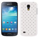 ZIRCOBLANCS4MINI - Coque rigide avec strass coloris blanc Galaxy S4 Mini 