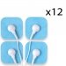 BLUETENS-ELECTROX12 - Bluetens pack de 12 electrodes taille S
