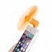 VENTILIP6ORANGE - Mini ventilateur orange pour iPhone et iPad fonctionne sur prise de charge
