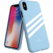ADIDAS-BANDECIELIPX - Coque iPhone X Adidas Originals Gazelle 3 bandes bleu ciel