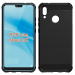 AIRBRUSH-P20LITE - Coque airbag P20 LITE coins renforcés noir aspect carbone et métal brossé