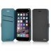BOOKES1005DGBL - Etui Folio Fonex série Elegance Stand pour iPhone 6s gris foncé et bleu