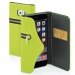 BOOKLZ1005GR - Etui Folio Fonex série Lady Zip pour iPhone 6s vert et noir