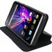 BOOKSTANDWAXNOIR - Etui Stand à rabat latéral pour Wiko Wax Coloris Noir