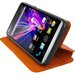 BOOKSTANDWAXORANGE - Etui Stand à rabat latéral pour Wiko Wax Coloris Orange