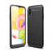 CARBOBRUSH-A01 - Coque Galaxy-A01 antichoc coloris noir aspect carbone