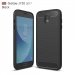 CARBOBRUSH-J730F - Coque Galaxy J7-2017 antichoc coloris noir aspect carbone