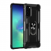 CARBORING-S20ULTRA - Coque Galaxy S20 ULTRA antichoc noire aspect carbone avec anneau