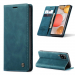 CASEME013-A42BLEU - CaseMe étui latéral Galaxy A42 aspect nubuck bleu