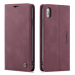 CASEME013-IPXBORDEAUX - CaseMe étui latéral iPhone X/Xs aspect nubuck bordeaux