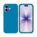 COV-IP17BLEU - Coque en silicone iPhone 17 souple flexible et enveloppante coloris bleu