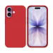 COV-IP17ROUGE - Coque en silicone iPhone 17 souple flexible et enveloppante coloris rouge