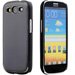 COVALUGALS3NOIR - Coque Aluminium Noir Brossé pour Galaxy S3 Samsung